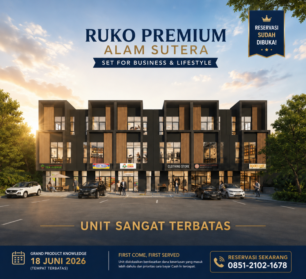 Ruko premium di alam sutera 2026