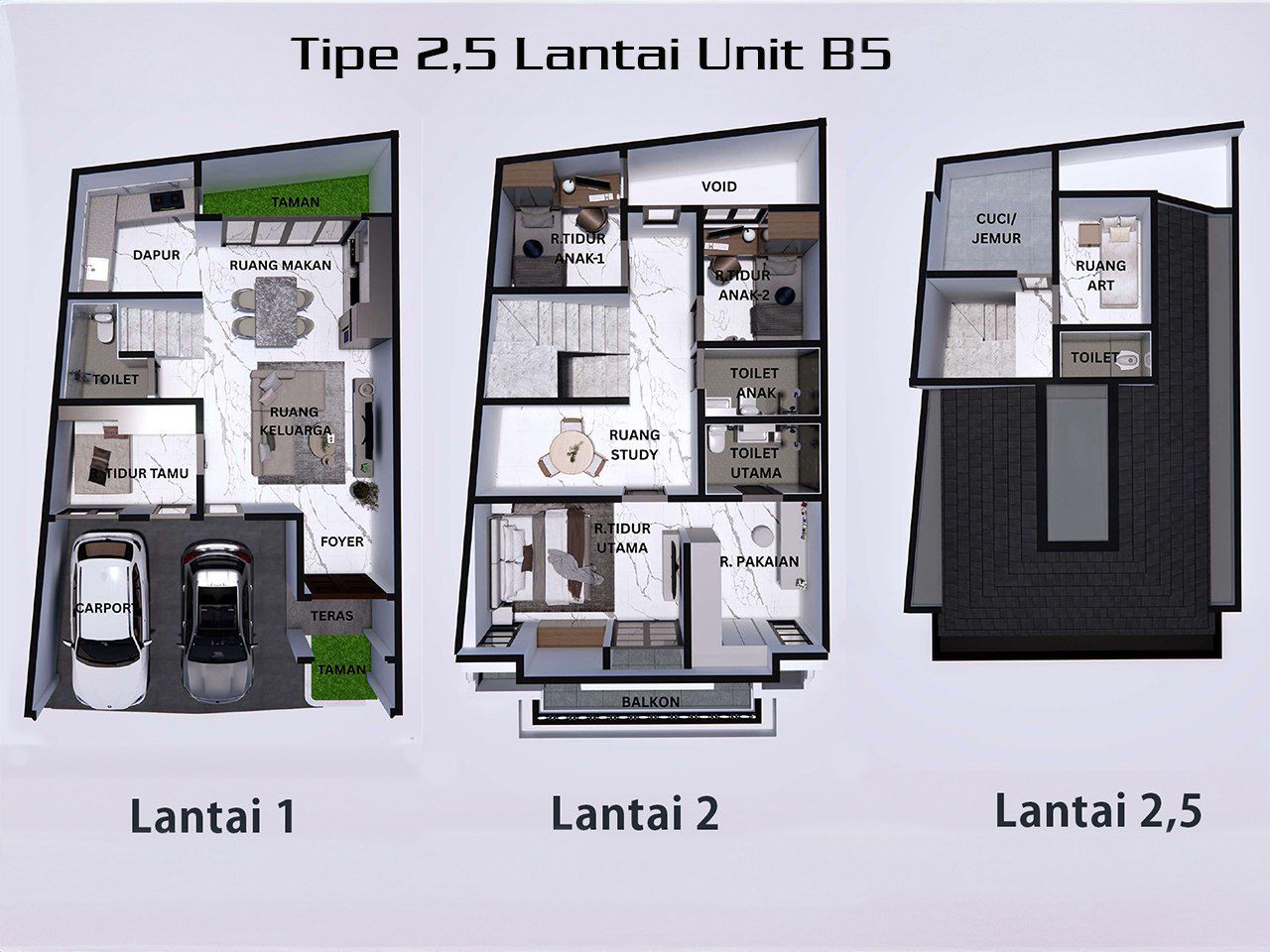 Denah Rumah Tipe 25