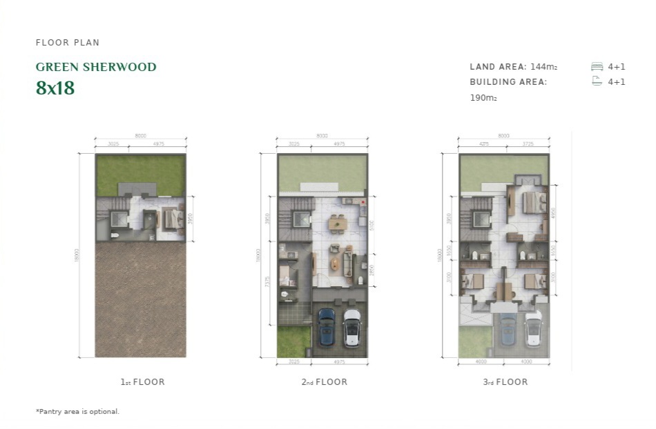 Layout Tipe Green Sherwood 8 Summarecon Bogor